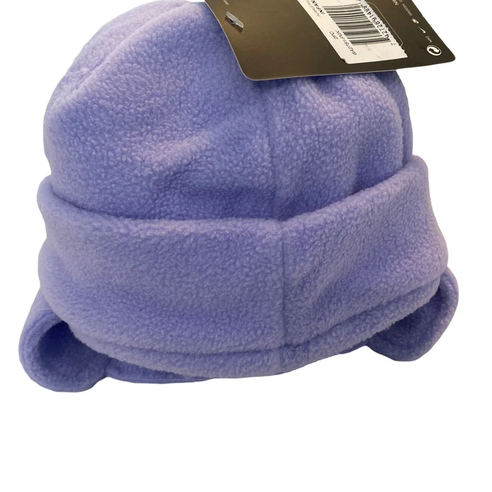 NIKE Baby Fleece Hat and Mittens 2 Piece Set in Purple Pulse